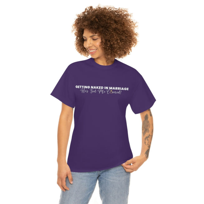 GNIM He's Got Me Covered | Women's Unisex Heavy Cotton Tee - Image 39