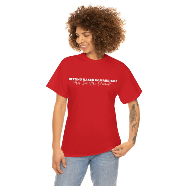 GNIM He's Got Me Covered | Women's Unisex Heavy Cotton Tee - Image 48