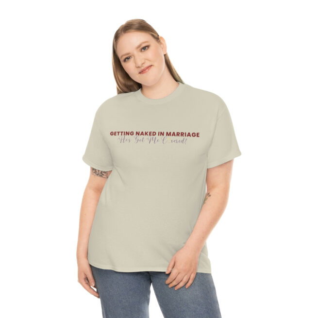 GNIM He's Got Me Covered | Women's Unisex Heavy Cotton Tee - Image 22