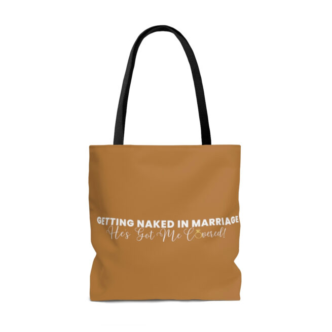 GNIM He's Got Me Covered | Tan AOP Tote Bag - Image 2