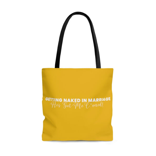 GNIM He's Got Me Covered | Yellow AOP Tote Bag