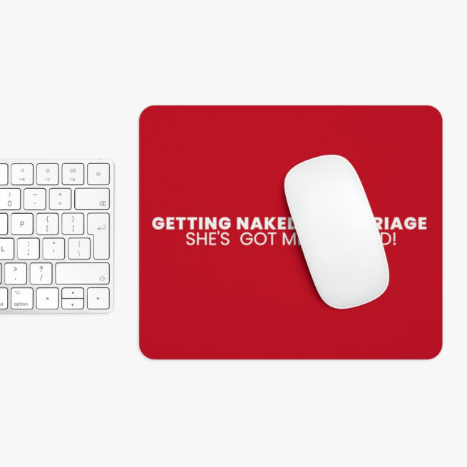 GNIM She's Got Me Covered | Red Mouse Pad