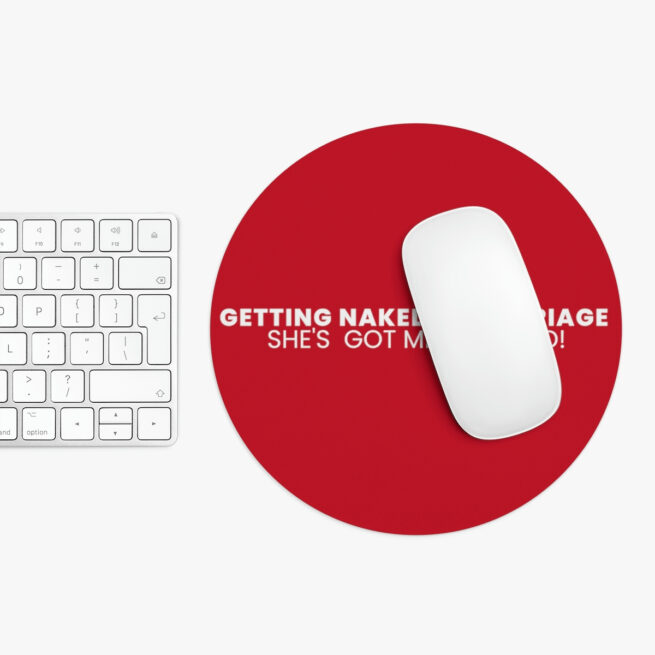 GNIM She's Got Me Covered | Red Mouse Pad - Image 8