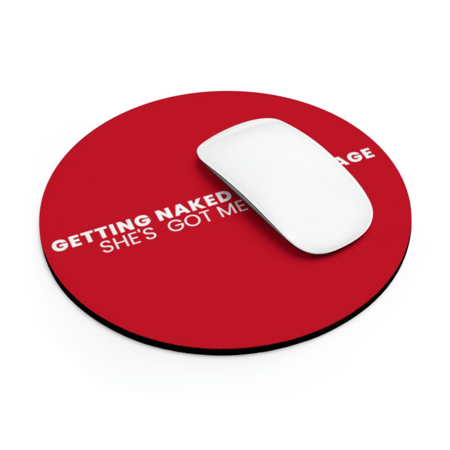 GNIM She's Got Me Covered | Red Mouse Pad - Image 9