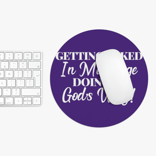 GNIM Doing It God's Way | Purple Mouse Pad - Image 8