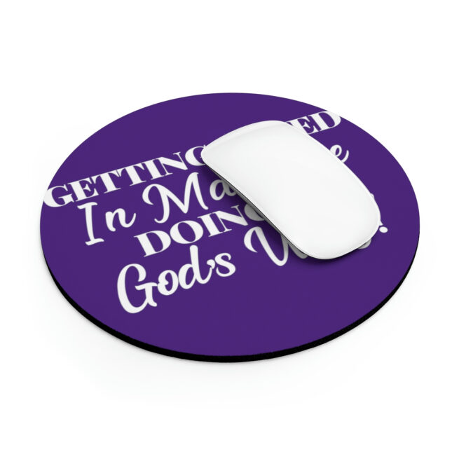 GNIM Doing It God's Way | Purple Mouse Pad - Image 9